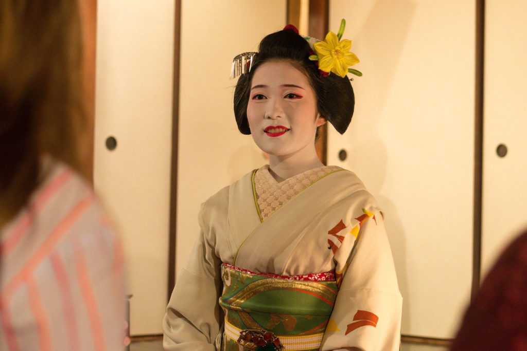 Afternoon Tea with Maiko (trainee geisha) in Gion. Kyoto