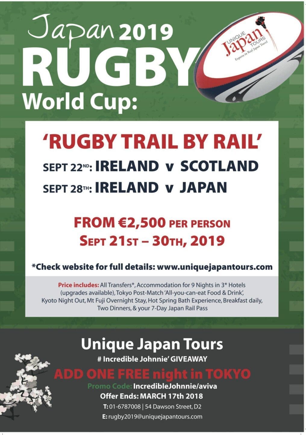 Rugby World Cup 2019 Special Offer